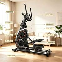 Vélo elliptique de fitness Space Walking Machine, équipement de sport à roue arrière magnétiquement contrôlée pour usage domestique