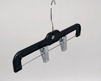 Cintres à clips en plastique noir de 10 pouces avec clips réglables et rotation à 360° °   Cintres pivotants pour pantalons, jupes, jeans et costumes, gain de place