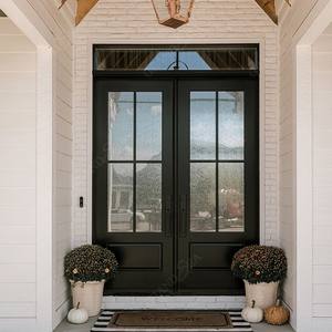 Design francese classico porta in ferro anteriore Villa casa cancello in ghisa doppia sicurezza porte d'ingresso in ferro battuto - Product Image 4