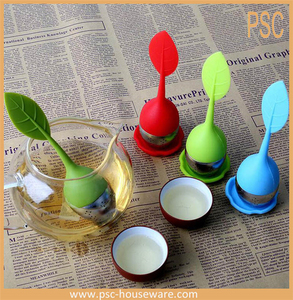 <span class=keywords><strong>Set</strong></span> Infusore <span class=keywords><strong>per</strong></span> Tè in Acciaio Inossidabile con Manico in Silicone, Stile Piccolo e Carino, Include Vassoio Raccogligocce <span class=keywords><strong>per</strong></span> Tè Sfuso ed Erbe, Comodo Infusore - Product Image 3