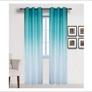 Turquoise Color Home Curtains 2 Panels Modern Blackout Window Treatments Aqua Curtains and Drapes for Living Room
