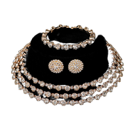 Parure de bijoux indienne en acier inoxydable, ensemble de bijoux pour femmes, collier, boucles d'oreilles, accessoires, ensemble de bijoux de mode