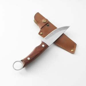 Coltello multiuso in acciaio inox sopravvivenza a lama fissa all'aperto coltello da caccia con manico in legno - Product Image 2