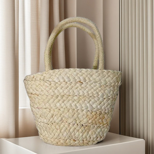 Borsa da Spiaggia per Bambini, Casual e Carina, in Paglia Intrecciata con Chiusura Aperta e Fodera in Poliestere BEAUTY DREAM - Product Image 3
