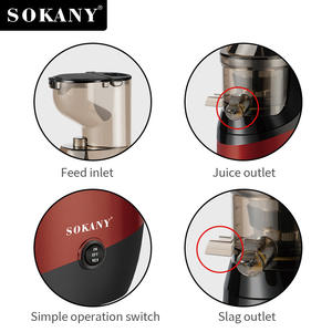 Extracteur de jus lent USB en aluminium SK-01005, mini, à large ouverture, pour fruits et légumes, avec séparation <span class=keywords><strong>pulpe</strong></span>/jus, idéal pour l'hôtellerie - Product Image 5