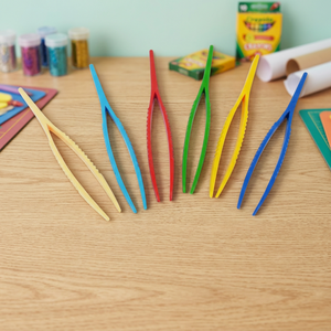 Ensemble de 6 pinces de précision en plastique, 5 pouces, multicolores, légères, outils d'artisanat pour la fabrication de bijoux et les travaux de bricolage | GS1533A - Product Image 3