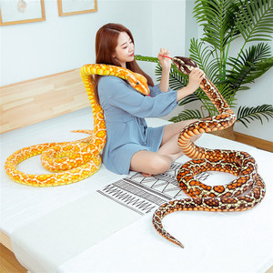 Wholesale New Style Halloween Gift Simulated Funny <strong>Python</strong> Stuffed Snake Plush Toy for Friends - Product Image 1