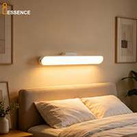 Lumière LED magnétique pour armoire, rechargeable par USB, à intensité variable, avec détecteur de mouvement, éclairage sous l'armoire, 3 températures de couleur