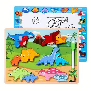 OEM ODM Early Education Three-dimensional <b>Puzzle</b> <b>Board</b> Customized Parent-child Animal Dinosaur <b>Puzzle</b> Drawing <b>Board</b> - Product Image 4