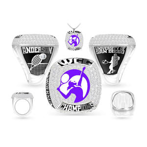 Custom Logo <b>Basketball</b> Baseball Football Softball Hockey Award Sports Championship Rings - Product Image 2