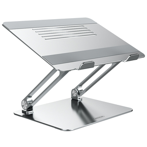 Support pour ordinateur portable en aluminium réglable adapté aux ordinateurs portables de 17 pouces avec ventilateur de refroidissement pouvant supporter 12,5 kg - Product Image 1