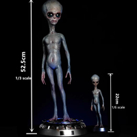 Tubo de ensayo de escultura alienígena OVNI alienígena exploración espacial Museo instalación de arte escultura alienígena de resina grande personalizada