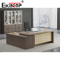 Ekintop Ensemble de Bureau de Direction Moderne et de Luxe, Table de PDG avec Chaises, Mobilier de Bureau Exécutif pour PDG