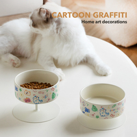 Shamitao – Nouvelle gamme de gamelles surélevées en céramique écologiques 2-en-1 pour animaux de compagnie, portables et durables, pour chats et chiens de petite et moyenne taille