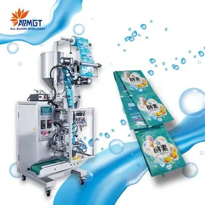 Automatic 5ml Detergent shampoo packaging machine tomato sauce honey 4 side seal sachet packing machine with PLC