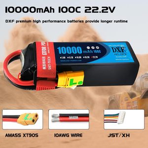 DXF <span class=keywords><strong>2</strong></span> gói Pin Lipo, 6S Lipo 22.2V, 10000mAh, 100c, xt90s kết nối, cho máy bay không người lái, máy bay RC, xe tải, máy bay trực thăng và nhiều hơn nữa - Product Image 2