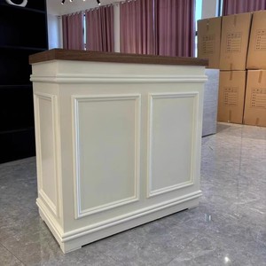 Mostrador de Recepción Pequeño de Estilo Industrial de Lujo en Oferta, Mostrador de Recepción para Salón de Belleza, Peluquería, Salón de Uñas, Consultorio Dental - Product Image 5