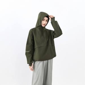 Vêtements de sport modestes personnalisés avec logo OEM, hauts pour femmes musulmanes, <span class=keywords><strong>anorak</strong></span> à capuche, vêtements de sport <span class=keywords><strong>en</strong></span> gros - Product Image 1