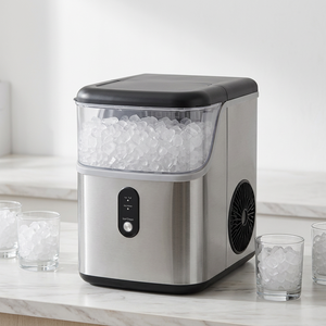 Máquina de hielo compacta para el hogar, de bajo ruido, con recarga automática de agua, para bebidas. - Product Image 1