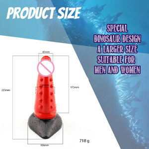 SEXBAY Neues Modell Monster Red Liquid <span class=keywords><strong>Silicone</strong></span> Großer Dildo Starke Saug-<span class=keywords><strong>Penis</strong></span> partikel für den Rücken <span class=keywords><strong>penis</strong></span> für Frauen - Product Image 5