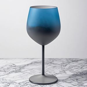 Verres à vin rouge personnalisés en acier inoxydable incassable de 12 oz / 17 oz avec pieds longs pour bar, fête, maison – Gobelets à vin frais et durables - Product Image 3