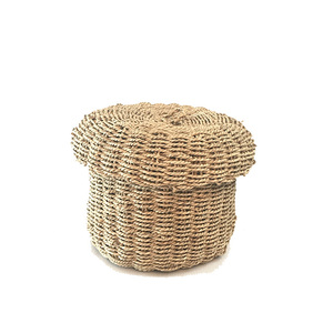 ตะกร้าใส่ผลไม้ทรงกลมแบบทอด้วยมือพร้อมฝาปิดตะกร้าเก็บสินค้าล่าสุด2022 - Product Image 2