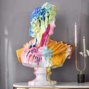 Graffiti personnalisé <span class=keywords><strong>David</strong></span> Statue Buste <span class=keywords><strong>David</strong></span> Buste Graffiti Toile Peinture Nordique Peint personnage sculpture décoration - Product Image 4