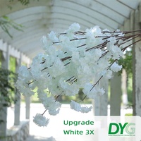 Rosa Blüte künstliche Blume Simulation Blume künstliche Kirschblüte Baum Stiele Faux Kirsche Blumen für Hochzeit Home Decor