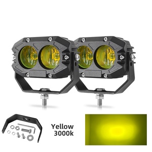 Iluminación amarilla para acampar al aire libre Vainas <span class=keywords><strong>LED</strong></span> de haz de inundación difuso de <span class=keywords><strong>4</strong></span> pulgadas para todoterreno 4X4 - Product Image 1