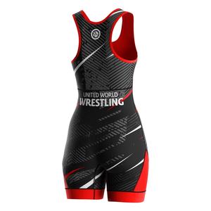 Combinaison de lutte personnalisée pour femmes, confortable, flexible, avec panneau de crotch séparé, idéale pour les combats de lutte et de grappling - Product Image 3