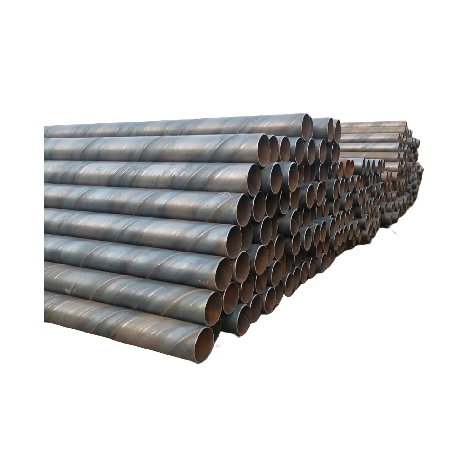 SSAW Spiral Steel Pipeline carbon iron mild Tubes ASTM a252 welded piles Piling Structure Welded Pipe for oil Water Transport