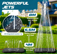 Panneau de douche extérieur autoportant CYEN résistant aux UV, haute pression d'eau, installation facile pour jardin, cour arrière, terrasse