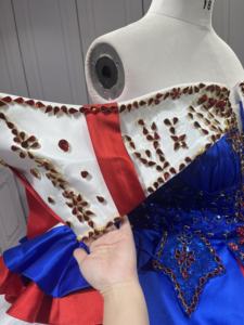 Abito Quinceanera Ispirato a <span class=keywords><strong>Biancaneve</strong></span> di Mumuleo 2026, <span class=keywords><strong>Vestito</strong></span> Bianco con Dettagli Blu Stile Fiaba per Festa dei 15 Anni - Product Image 4