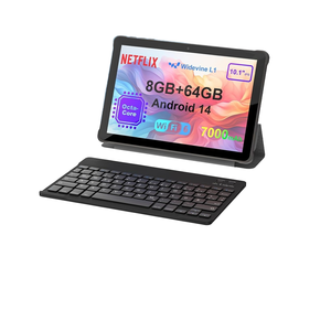 10 inç Android 14 Tablet IPS yüksek çözünürlüklü LCD ekran 8GB RAM 64GB Wi-Fi 6 hızlı taşınabilir klavye 2 yıl koruma kavisli Metal gövde - Product Image 1