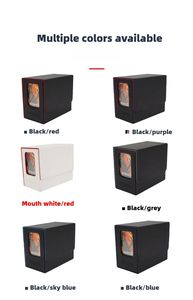 Boîte magnétique double fenêtre pour cartes avec tiroir à dés, capacité de 260+ cartes, étui de rangement double deck pour cartes TCG MTG Commander <span class=keywords><strong>Pokémon</strong></span> - Product Image 4