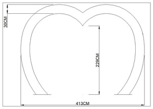 โคมไฟอุโมงค์รูปหัวใจ LED พีวีซีเชิงพาณิชย์ ปรับแต่งสีได้ มาตรฐาน IP65 สำหรับตกแต่งวันคริสต์มาส วันวาเลนไทน์ และวันหยุดต่างๆ - Product Image 5