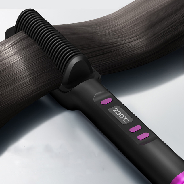 Men's and Women's Electric Beard Straightener Comb Brush Heater Electric Hair Flat Iron Hair Straightener