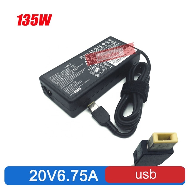 Slim Ac Dc Power Adapters for Lenovo ThinkPad T440p T540p Y50-70AS 20V 6.75A 135W Laptop Charger