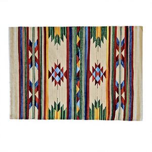 Tapis en coton fait main, moderne, minimaliste, lavable en machine, pour les voyages et la maison - Product Image 1