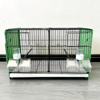 Cage d'élevage réglable grande taille en gros pour l'industrie, cage à oiseaux d'amour mobile multicouche avec base à roulettes et fermeture à bouton-pression