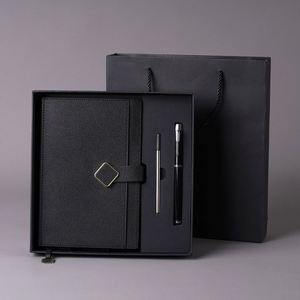 Set de Regalo de Cuaderno y Bolígrafos de Cuero PU Promocional al por Mayor, con Logotipo Personalizado, Impresión en Relieve, Regalo Moderno y Lujoso - Product Image 1