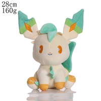 Peluches Pokémon Leafeon Vert Clair Mignonnes et Douces pour Machines à Pinces, Vente en Gros et en Vrac