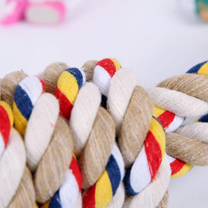 Jouet pour chien en corde, 60cm, 550g, anneau de traction en coton tressé durable pour grands chiens, jouet amusant à mâcher pour animaux de compagnie - Product Image 5