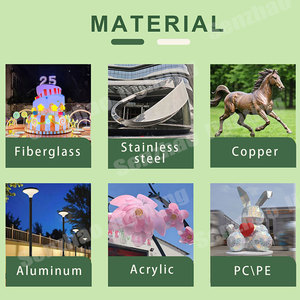 Senzhao ngoài trời Vườn đường lớn hiện đại trừu tượng bằng thép không gỉ kim loại nước sương mù điêu khắc - Product Image 3