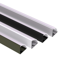 16*16mm prix d'usine connectable mince LED lumière linéaire profilé en aluminium LED canal avec diffuseur blanc noir