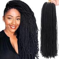 Vente en gros de 18 pouces de locs minuscules souples tressage cheveux fins doux faux loc crochet trame unique soeur dreadlocks