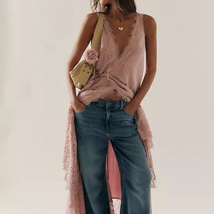 Robe d'été élégante mi-longue sans manches en dentelle pour femme 2025 – Robes décontractées personnalisées de haute qualité pour femmes - Product Image 2