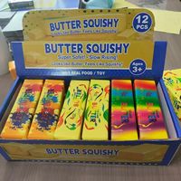 Squishy en PU à remontée lente style Anime, jouet Mochi coloré effet peinture à l'huile pour cadeau d'anniversaire et anti-stress