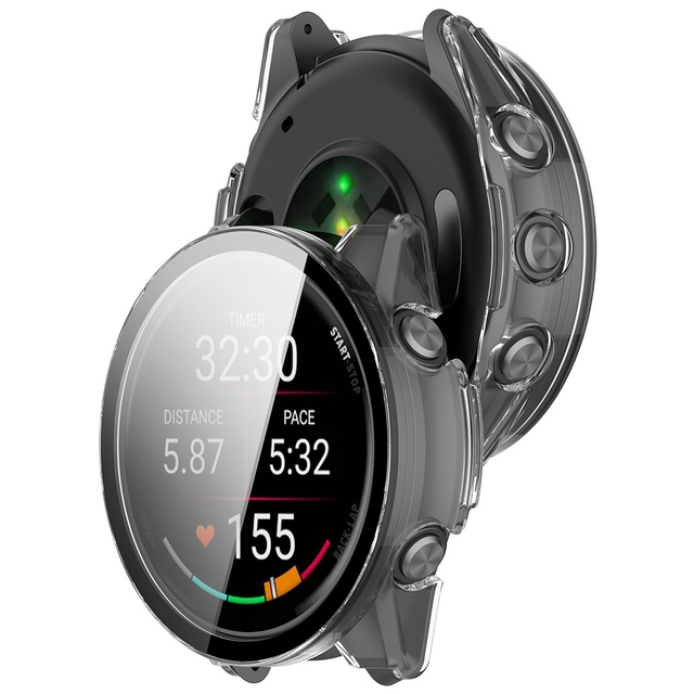 2 in 1 Tempered Glass Screen Protector and Protection Case Cover for Garmin Forerunner 570 42mm 47mm Smartwatch