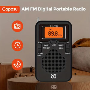 Radio numérique de poche W206 67g 105x58x18MM DSP FM AM avec réveil, minuterie de sommeil et écran LCD pour la maison et l'extérieur - Product Image 5